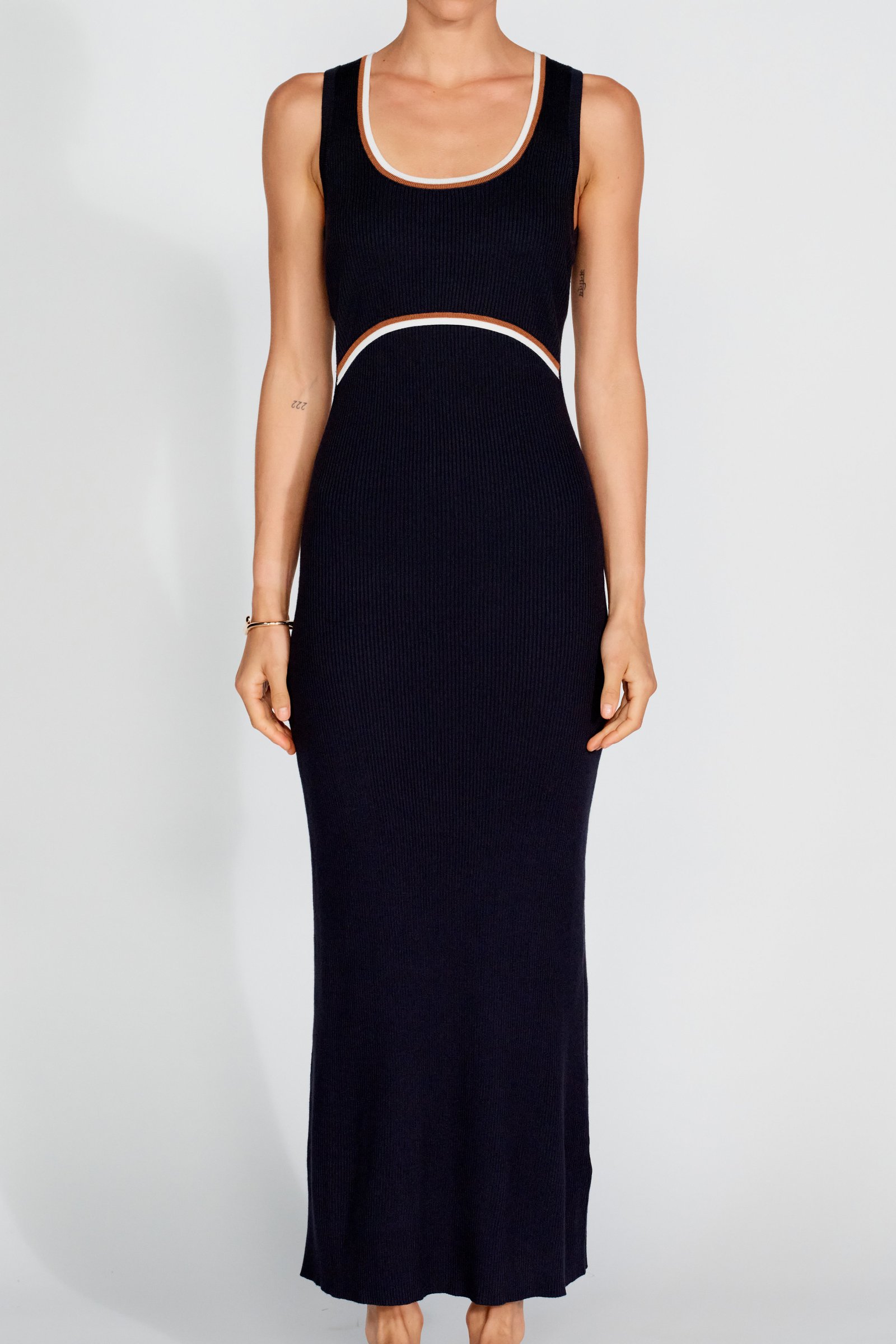 Rowe Knit Scoop Tank Dress - Navy - Image 6