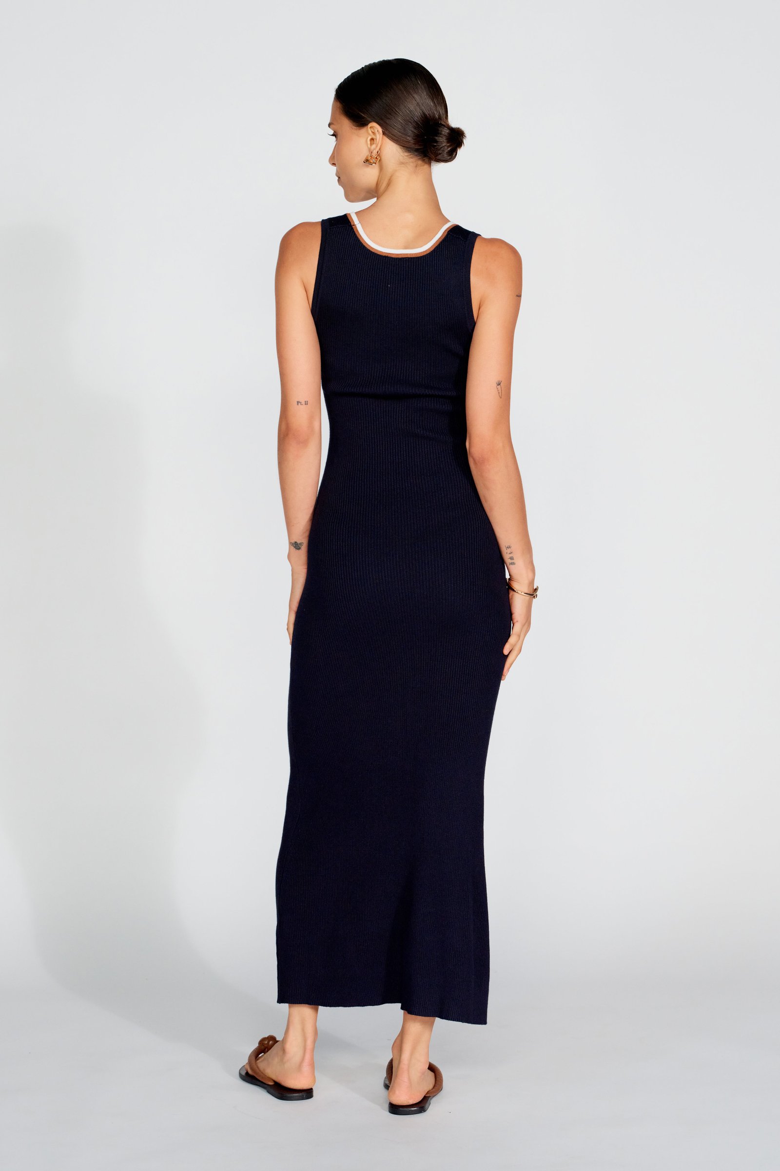 Rowe Knit Scoop Tank Dress - Navy - Image 9