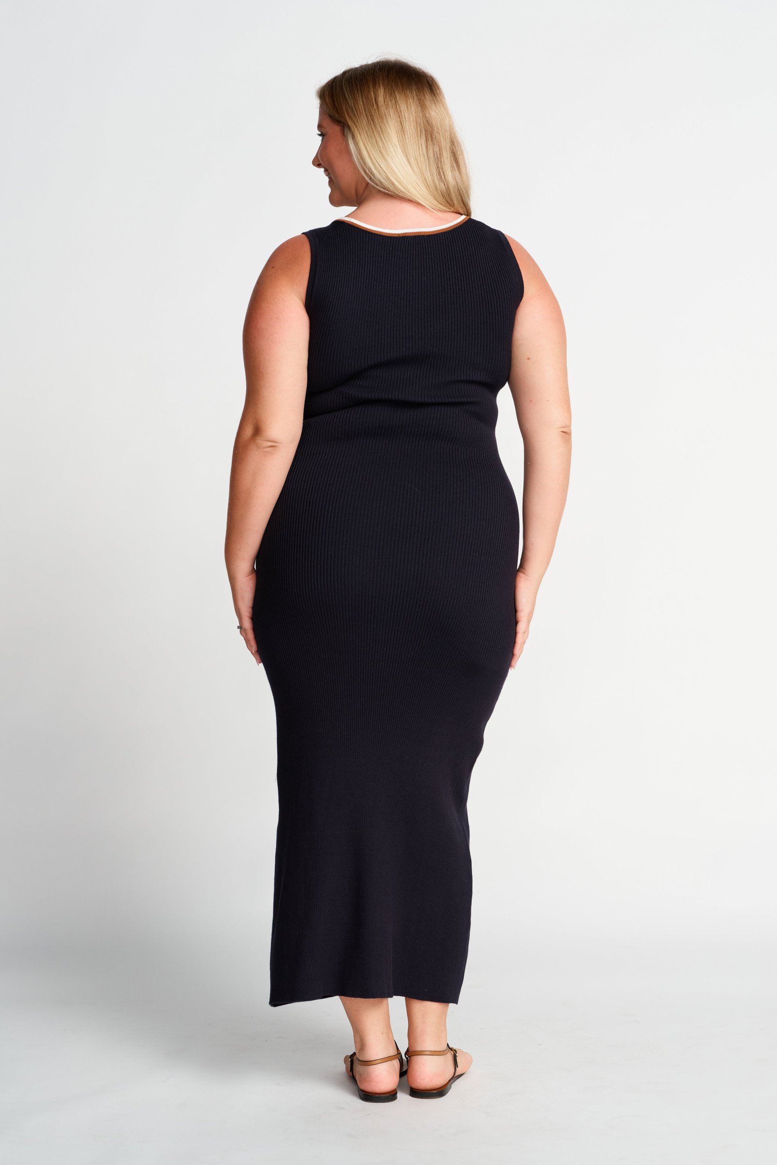 Rowe Knit Scoop Tank Dress - Navy - Image 10