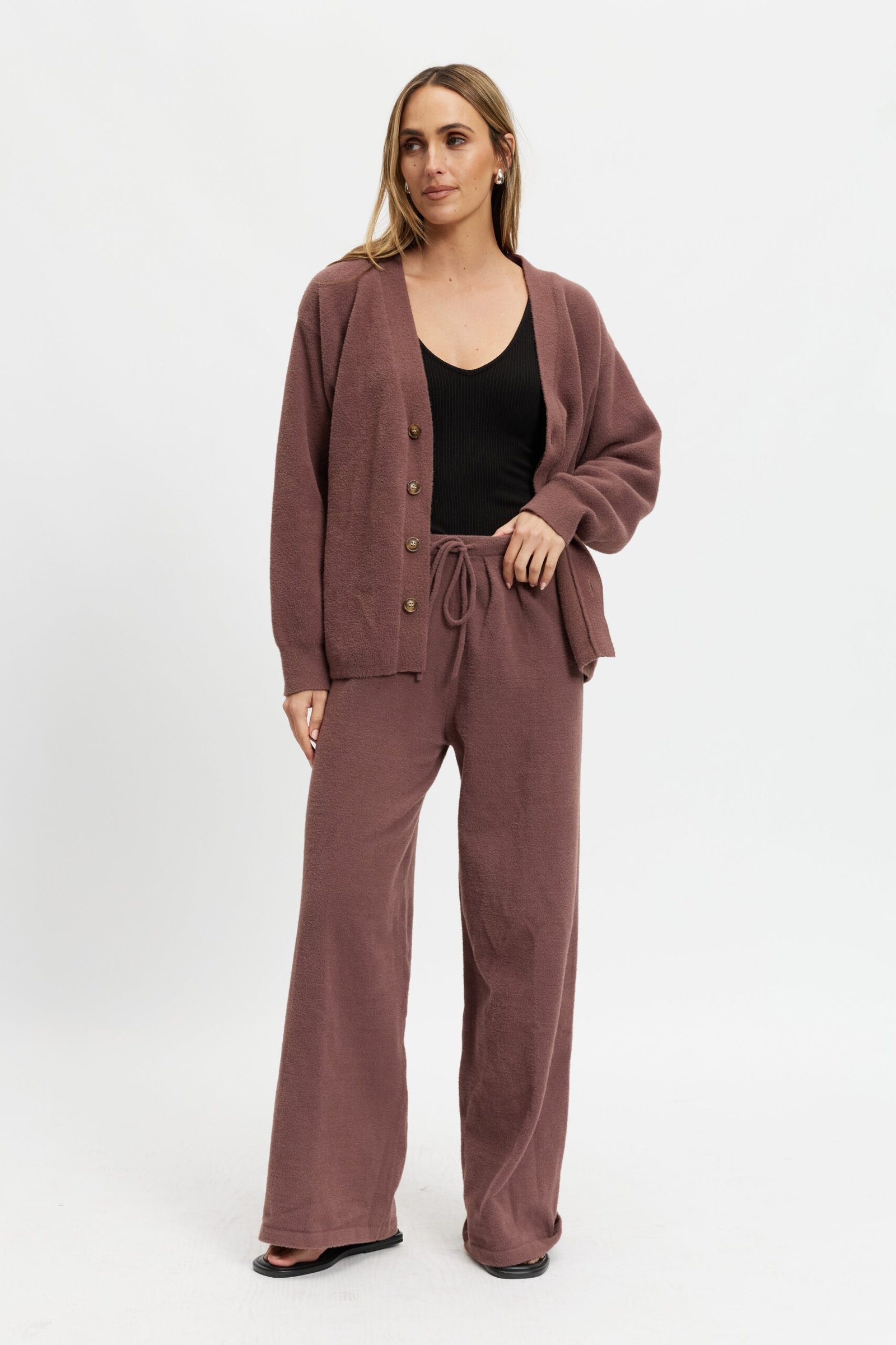 Augustine Knit Cardigan - Plum